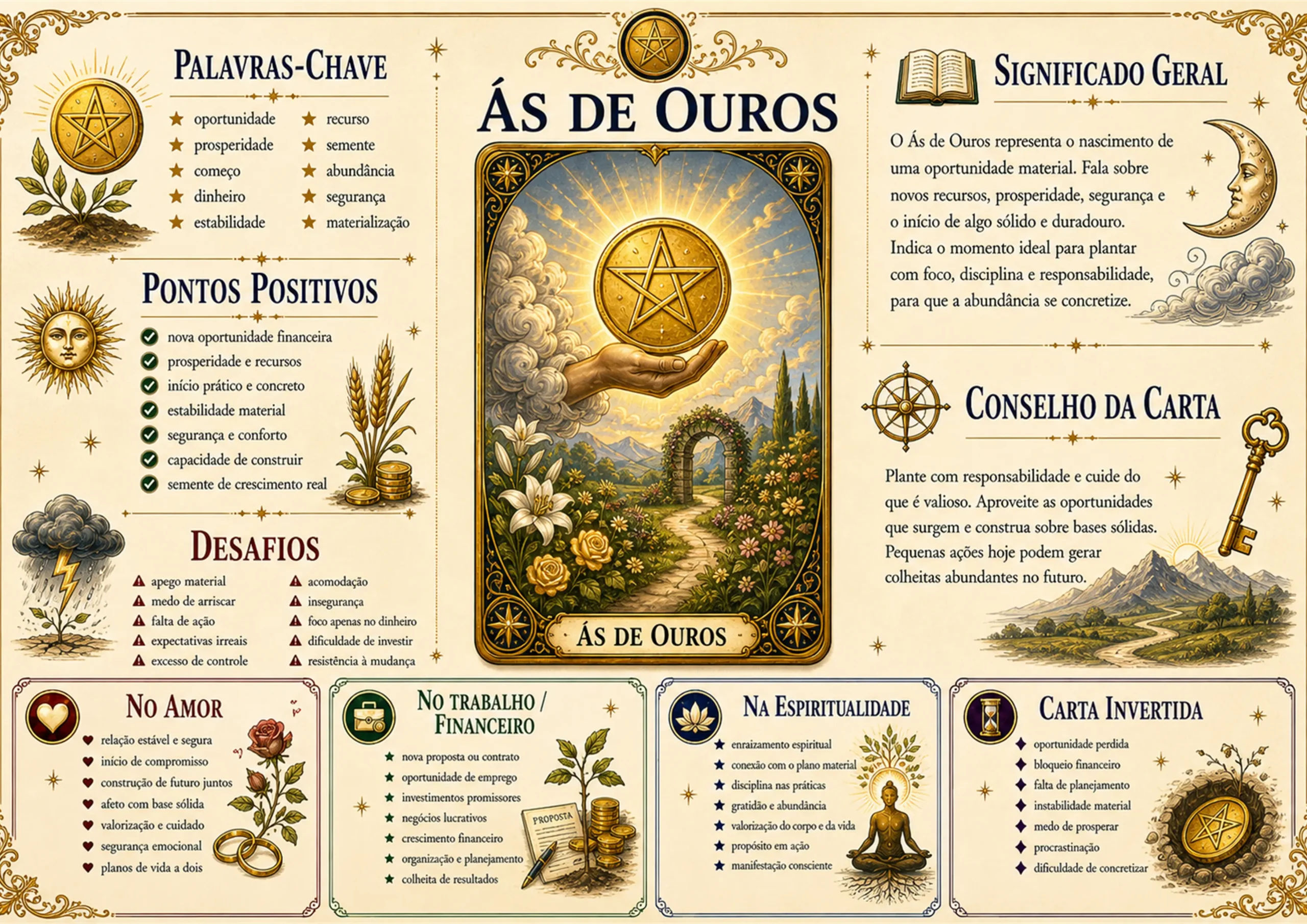 Carta Ouros 01 - As de Ouros